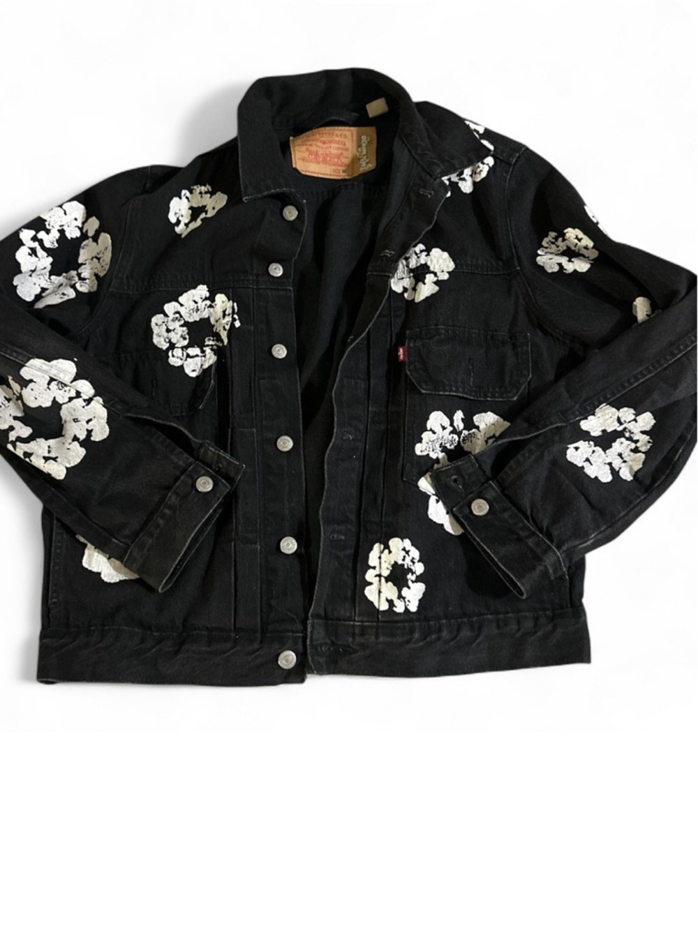 Black & White Denim Tear Jacket